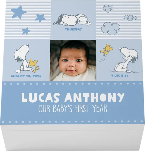 Vista 21 de Let's Make Memories Caja de recuerdos personalizada para recién nacido, almacenamiento de recuerdos, caja de recuerdos, decoración de guardería, 6