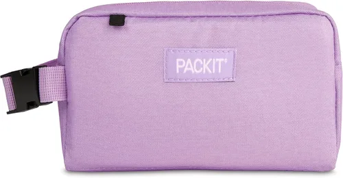 Vista 24 de PackIt Caja de aperitivos congelable, color negro, fabricada con tecnología EcoFreeze, plegable, reutilizable, cierre de cremallera con asa
