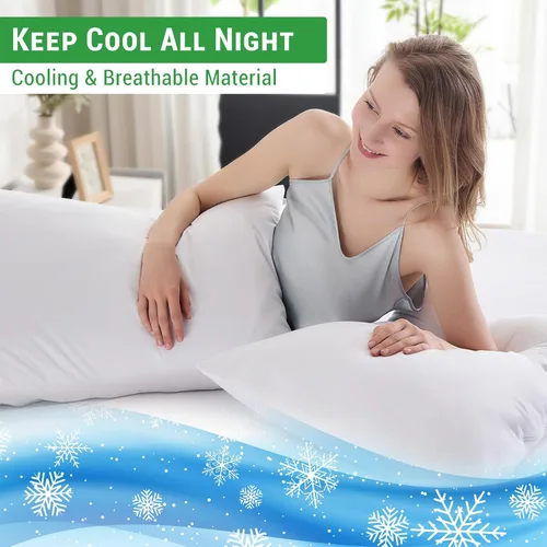 Vista 4 de Funda de almohada impermeable de bambú y rayón de Gogreen, funda de almohada transpirable, protector de almohada refrescante con cremallera, funda