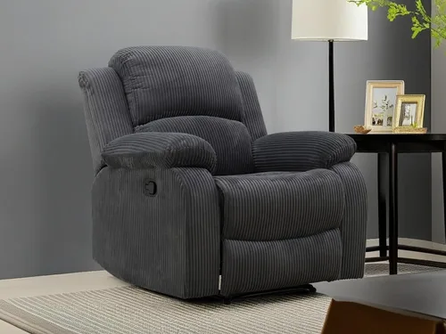 Vista 23 de Sofá reclinable manual moderno, sofá reclinable de cuero de 3 plazas, sofá reclinable de sala de estar, sofá con portavasos y mesa abatible