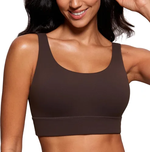 Vista 83 de CRZ YOGA Butterluxe - Brasier deportivo con espalda en U para mujer, cuello redondo, acolchado, de bajo impacto, para yoga, entrenamiento