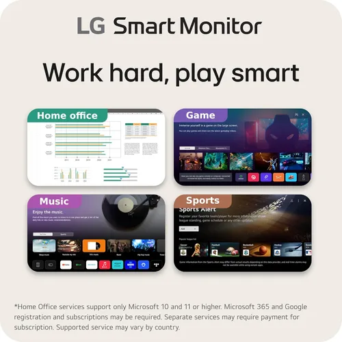 Vista 5 de LG 34SR60QC-W 34 pulgadas QHD (3440x1440) Monitor inteligente curvo con transmisión, pantalla ultraancha, webOS, HDR10, 100Hz, altavoz incorporado