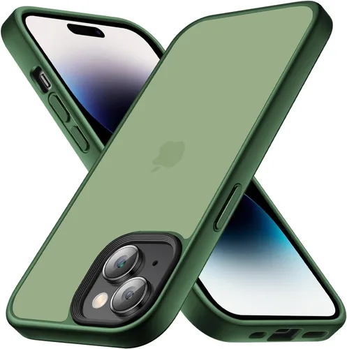 Vista 10 de Yriklso Funda para iPhone 15, a prueba de golpes para iPhone 15, protección contra caídas de grado militar, carcasa protectora rígida delgada