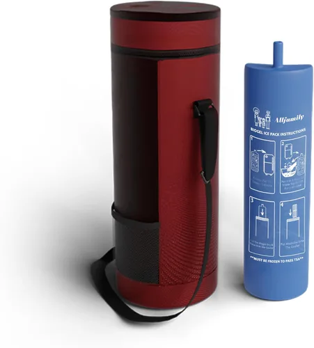 Vista 8 de 4ALLFAMILY Companion Soft Case Open Medicine Travel Cooler aprobado por la TSA - Estuche de viaje de insulina para kit de medicina - Bolsa de Azul