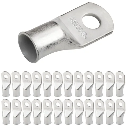 Vista 188 de SELTERM 5 piezas terminales de cable de cobre estañado 1/0 AWG perno de 1/2", extremos de cable de batería, terminales de anillo, conectores