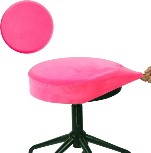 Vista 32 de SINOSSO Funda para taburete de bar, terciopelo súper suave de diámetro.11-13 pulgadas, redonda, elástica, lavable, a prueba de polvo para muebles