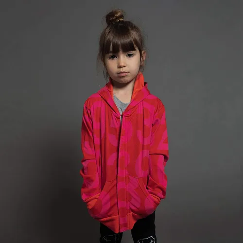 Vista 4 de Sudadera con capucha unisex de algodón ligero con cremallera para bebés, niñas y niños