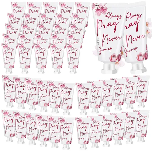 Vista 13 de Paquete de 50 lociones cristianas para manos, regalos a granel para mujeres, regalos para el Día de la Madre, mini loción de mano de viaje