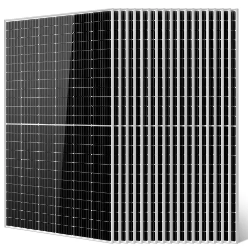 Vista 11 de SUNGOLDPOWER UL61730 Panel solar de 415 W, 6 unidades, monocristal, célula de clase A, negro, alta eficiencia, VMP 31.1V/PC, para sistema solar