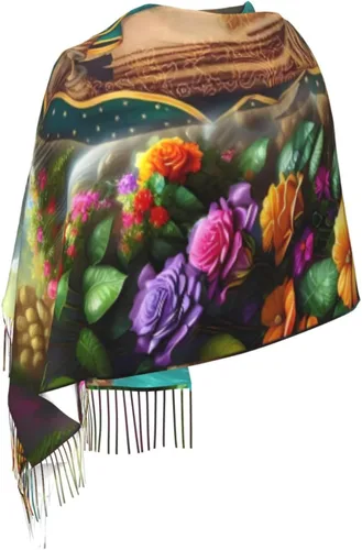 Vista 8 de Waygotee Our Lady Of Guadalupe Virgin Mary Soft Cashmere - Bufandas ligeras para mujer, chales grandes y envolturas de regalo de Navidad, Aa-08