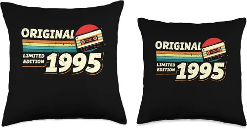 Vista 3 de Retro Limited Edition 1995 Cassette Tape 29th Birthday Throw Pillow