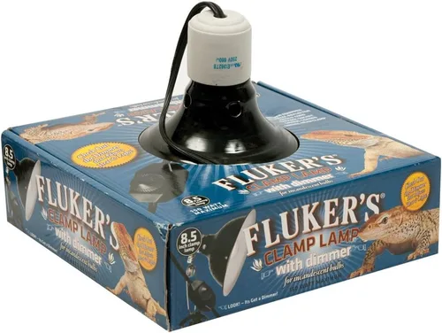 Vista 5 de Fluker's Repta-Clamp Lámpara Cerámica con Interruptor de Intensidad Regulable, 5.5 pulgadas