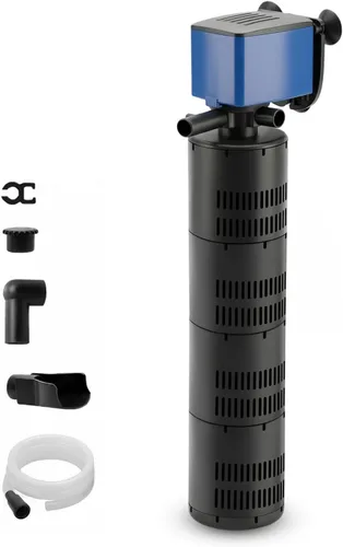 Vista 7 de Aqua Dream Bomba de acuario y filtro de tanque de peces, bomba de agua sumergible 3 en 1, oxigenación de circulación silenciosa, 15 W, 800 L/H