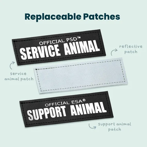Vista 4 de Support Pets – El Único Arnés Oficial ESA™ para Perros – Chaleco Ajustable Sin Tirones para Fácil Reconocimiento de Mascotas con Correas