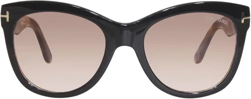 Vista 2 de Gafas de sol Tom Ford FT 0870 Wallace 05F Negro Brillante y Rosa Antiguo HavanaGrad, Negro brillante y rosa antiguo Habana Marrón degradado