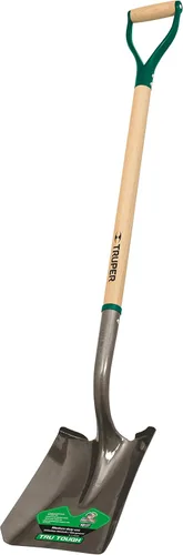 Vista 7 de Truper 31197 Tru Tough - Pala corta de punta cuadrada con mango en D de 19 pulgadas, madera de 19 pulgadas