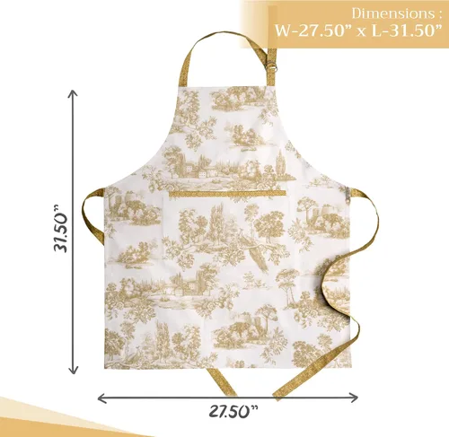 Vista 408 de Maison d' Hermine Delantales para mujer con bolsillo, 100% algodón (27.50 x 31.50 pulgadas)