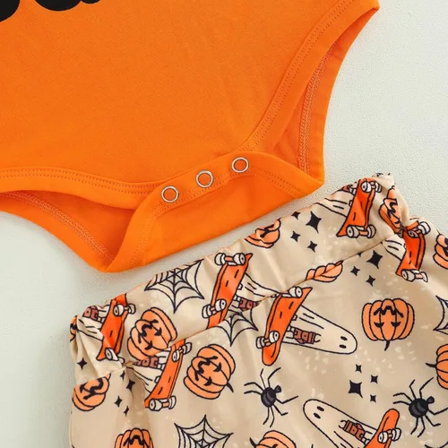 Vista 6 de My First Halloween - Ropa para bebé recién nacido, traje de Halloween, mameluco de calabaza