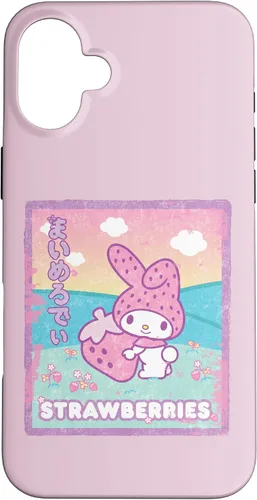 Vista 23 de Funda para iPhone 16 My Melody Strawberry Milk