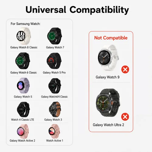 Vista 2 de Cable de carga de reloj Samsung de 6 pies de largo compatible con Samsung Galaxy 8/8 Classic, 7/6/Ultra, 6/4 Classic, 5/5 Pro/4/3/Active 2/1, cable