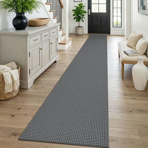 Vista 209 de KOZYFLY - Tapete para puerta de interior, lavable, pequeña, antideslizante, con respaldo de goma, felpudo de algodón para el hogar, color negro