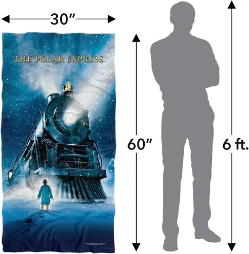 Vista 6 de LOGOVISION Polar Express Toalla de playa, 30 x 60 pulgadas, toalla de playa Polar Express Poster