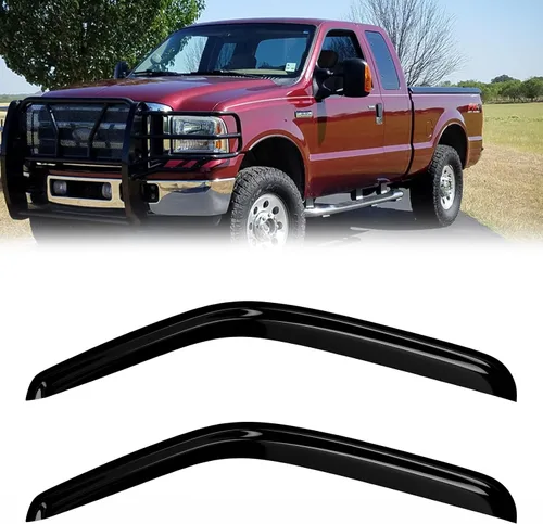 Vista 88 de Protectores de lluvia de ventana para Ford F150 SuperCab 2004-2014 2 piezas deflector de ventana para 09-14 F-150 con 2 puertas delanteras