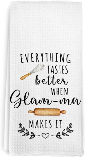 Vista 9 de Gigi - Toallas de cocina para el día de la madre, regalos de cumpleaños, para mujeres, abuelas de nietos, nietos, todo sabe mejor cuando Gigi lo