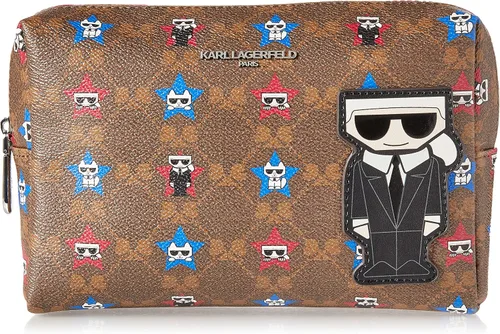 Vista 9 de KARL LAGERFELD Women's Maybelle Cosmetic Bag Negro/Rosa multicolor