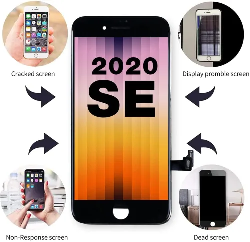 Vista 2 de Ayake Para iPhone 8/SE 2020 Reemplazo de Pantalla Negro, Asamblea Completa Retina LCD Touch Digitalizador con Herramientas de Reparación para iPhone