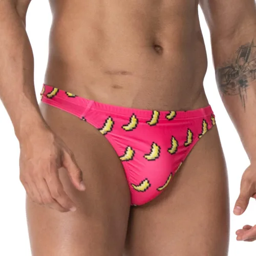 Vista 3 de FIROTTII Hombres Imprimir Animal Skin Bikini Swim Brief Hombres Traje de baño Traje de baño Sexy para Hombres