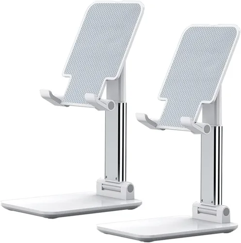 Vista 8 de Soporte para teléfono celular, soporte de teléfono celular ajustable en ángulo con almohadilla de silicona para escritorio, soporte de teléfono