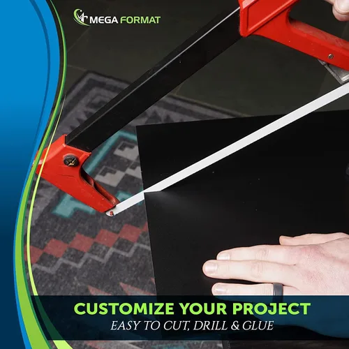 Vista 9 de Mega Format Hojas de plástico de PVC expandido – Hoja negra rígida de 5 x 7 pulgadas para manualidades, señalización y exhibiciones – Sintra Negro
