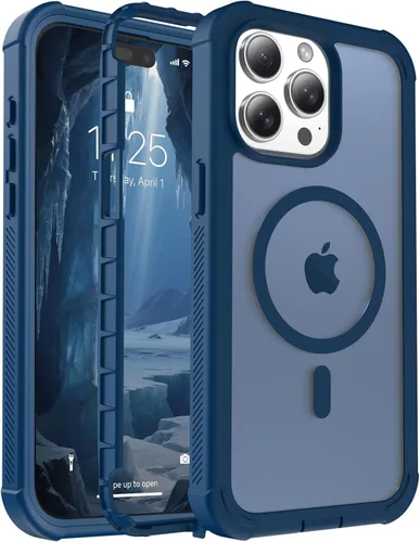 Vista 26 de jaroco - Funda magnética compatible con MagSafe para iPhone 11 de 6.1 pulgadas; protección de grado militar contra caídas, de doble capa