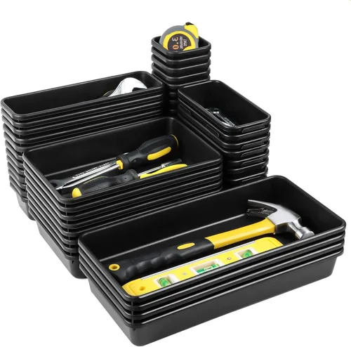 Vista 9 de Takytao【48Pcs】【5 Tamaños】Organizador de Caja de Herramientas, Juego de Divisores de Bandeja Organizadora de Cajones, Almacenamiento de Herramientas