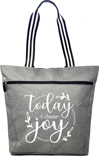 Vista 15 de Brooke & Jess Designs Bolsas grandes con cremallera inspiradoras para mujer, ideas de regalos cristianos Be Still and Know Lexie Black