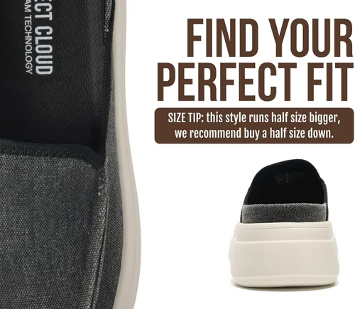 Vista 5 de Project Cloud Platform Loafers for Women - Womens Clogs & Mules Sneakers Negro (Black Canvas)