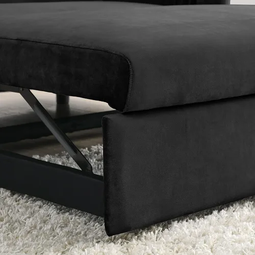 Vista 7 de Holaki Sofá cama convertible de terciopelo de 55 pulgadas, sofá biplaza tapizado de terciopelo moderno, sofá cama extraíble con respaldo ajustable