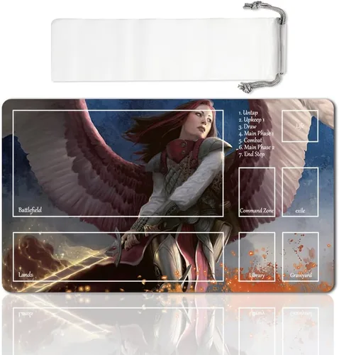 Vista 14 de Juego de mesa MTG Playmat Games Tamaño 60X35 cm CCG Compatible para TCG RPG CCG Play Mats (Ajani Steadfast-Zone)