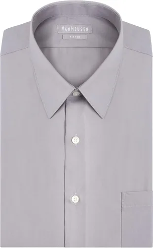 Vista 3 de Van Heusen - Camisa de popelina para hombre, color sólido, ajustado