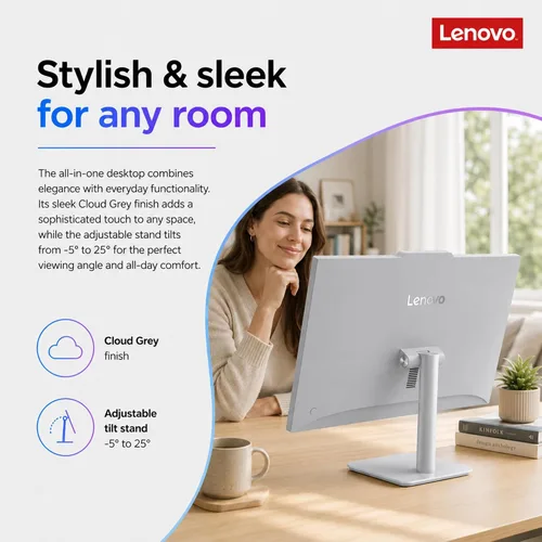 Vista 6 de Lenovo IdeaCentre - Computadora de escritorio todo en uno de alto rendimiento de 24 pulgadas • Procesador Intel Core i3 de 8 núcleos • 32 GB de RAM