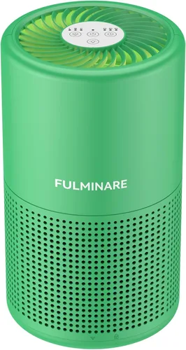 Vista 14 de FULMINARE Purificadores de aire para el hogar dormitorio H13 HEPA purificador de aire, 3 velocidades, temporizador, 24 dB, pequeño mini purificador