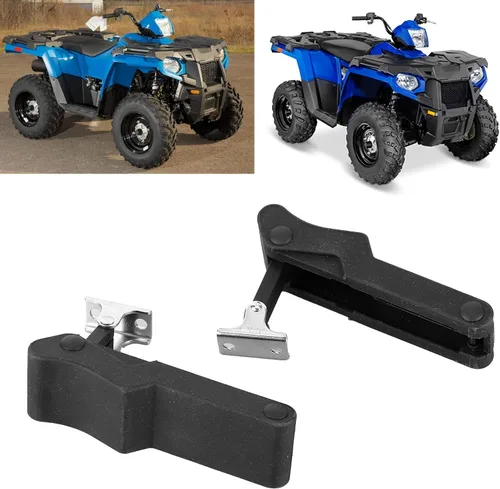 Vista 5 de 2 piezas de pestillo de goma para estante de almacenamiento delantero Compatible con Polaris Sportsman 450 570 850 Touring ETX 7081927 Negro