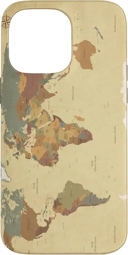 Vista 21 de Funda para teléfono inteligente con diseño de mapa mundial para iPhone 17