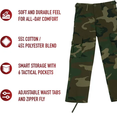 Vista 13 de Rothco Kids Bdu Pantalones – Acu Digital Camo