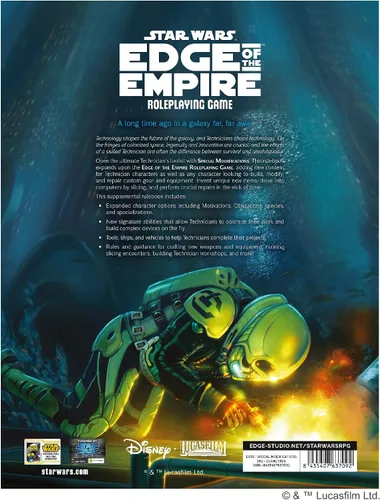 Vista 3 de Asmodee Libro de fuente de modificaciones especiales de Star Wars Edge of The Empire Juego de rol Juego de estrategia para adultos y niños A