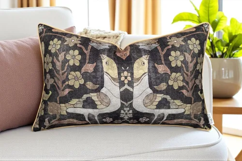 Vista 6 de Funda de almohada vintage con estampado floral de rosas de 20 x 20 pulgadas Avleen Floral