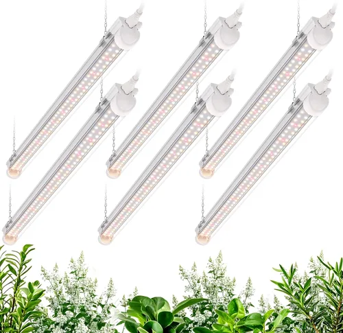 Vista 10 de Bstrip T8 - Luz de cultivo de 1.4 pies, 36 W (2 x 18 W), luces para plantas de cultivo en interiores con temporizador, espectro completo con LED