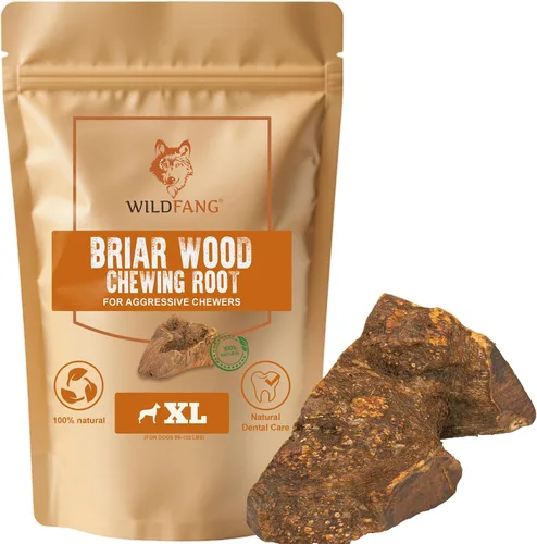 Vista 12 de Wildfang Raíz masticable de madera de brezo, pequeño, sin astillas, juguetes masticables para perros masticadores agresivos, juguetes naturales