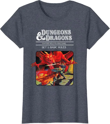 Vista 12 de Dungeons & Dragons Vintage Basic Rules Cover T-Shirt Small Negro